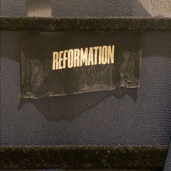 Reformation Navy Blue Wrap Dress - Picture 5 of 11